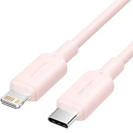 Vention Cable USB 2.0 Tipo-C a Lightning Macho, 27W, 480Mbps, 2m, Rosa